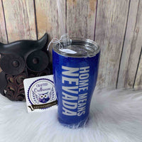 30 oz. Curved Blue Glitter Nevada State Flag Tumbler