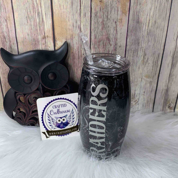 Raiders Glitter Tumbler 