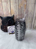 25 oz. Barrel Black Silver Hydro Dip Raiders Football Tumbler