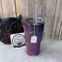 30 oz. Black Glitter Pink Purple VGK Standard Tumbler