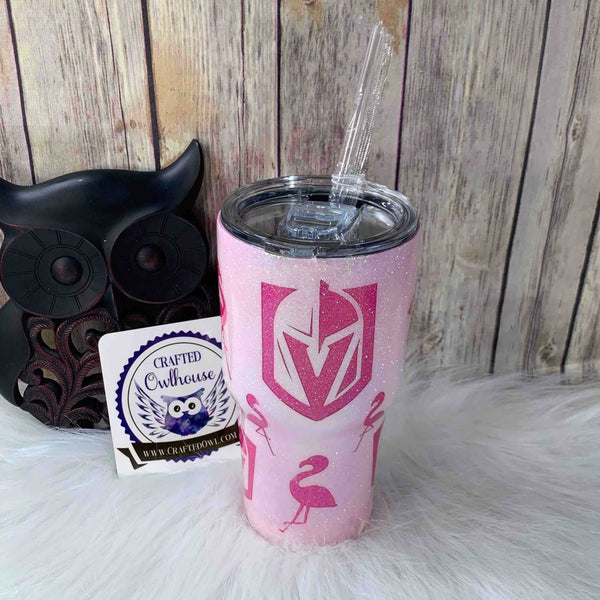 30 oz. Pink Glitter VGK Standard Tumbler