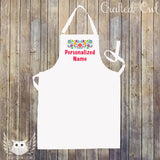 Fiesta Colorful Bordered Top Personalized Apron