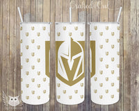 Gold Logo VGK Vegas Golden Knights 20 oz. Skinny Full Color Stainless Steel Tumbler