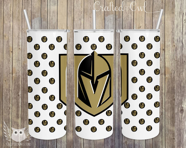 Gold & Black VGK Vegas Golden Knights 20 oz. Skinny Full Color Stainless Steel Tumbler