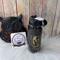 18 oz. Black Gold Hydro Dip Water VGK Hockey Tumbler