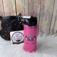 18 oz. Holographic Pink Unicorn Hydro Water VGK Hockey Tumbler