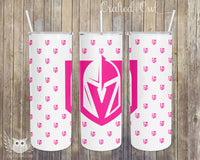 Hot Pink VGK Vegas Golden Knights 20 oz. Skinny Full Color Stainless Steel Tumbler