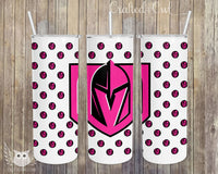 Pink & Black VGK Vegas Golden Knights 20 oz. Skinny Full Color Stainless Steel Tumbler