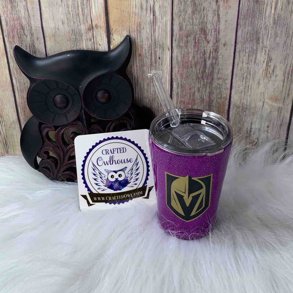 12 oz. Cup Holographic Purple Glitter VGK Hockey Tumbler