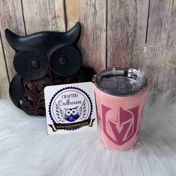 12 oz. Cup Iridescent Pink Glitter VGK Hockey Tumbler