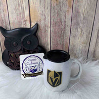 14 oz. Mug White Glitter VGK Hockey Tumbler