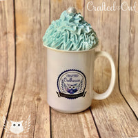 Mug Topper - Blue Whip with Silver Top