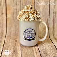 Mug Topper - White Whip with Caramel Drizzle