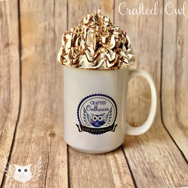 Mug Topper - White Whip with Chocolate Drizzle and Nuts