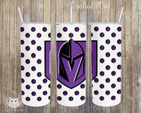 Purple & Black VGK Vegas Golden Knights 20 oz. Skinny Full Color Stainless Steel Tumbler