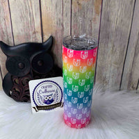 20 oz. Rainbow Glitter VGK Hockey Skinny Tumbler