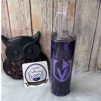 20 oz. Black Purple Hydro Dip VGK Skinny Tumbler