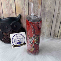 20 oz. Red Hydro Drip VGK Star Skinny Tumbler