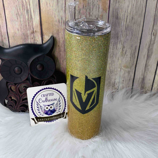 30 oz. Gold Glitter VGK Skinny Tumbler